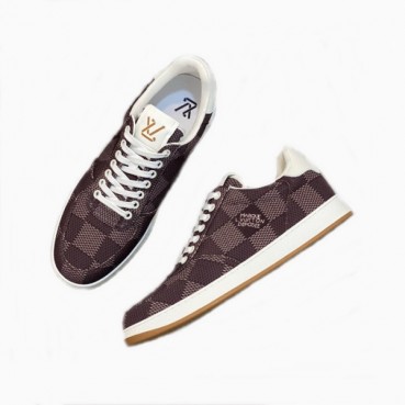 루이비통 남성 브라운 스니커즈 - Louis vuitton Mens Brown Sneakers 