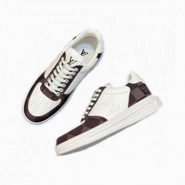 루이비통 남성 브라운 스니커즈 - Louis vuitton Mens Brown Sneakers 