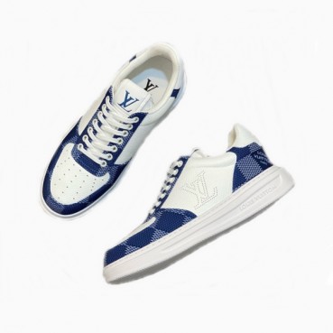 루이비통 남성 블루 스니커즈 - Louis vuitton Mens Blue Sneakers 
