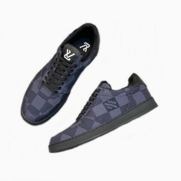루이비통 남성 네이비 스니커즈 - Louis vuitton Mens Navy Sneakers 