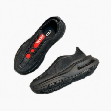 프라다 남성 블랙 스니커즈 - Prada Mens Black Sneakers 