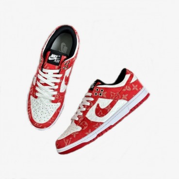 루이비통 남성 레드 스니커즈 - Louis vuitton Mens Red Sneakers 