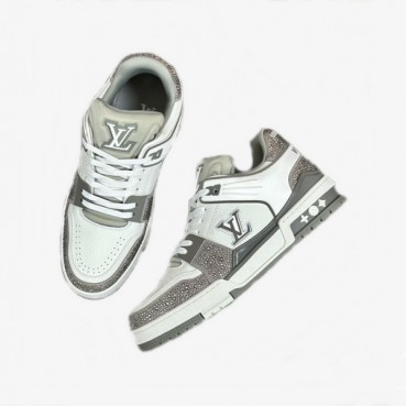 루이비통 남성 그레이 스니커즈 - Louis vuitton Mens Gray Sneakers 
