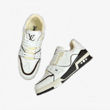 루이비통 남성 브라운 스니커즈 - Louis vuitton Mens Brown Sneakers 
