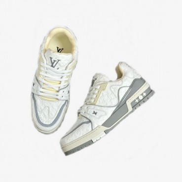 루이비통 남성 그레이 스니커즈 - Louis vuitton Mens Gray Sneakers 
