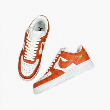 루이비통 x Air Force1 남성 오렌지 스니커즈 - Louis vuitton x Air Force1 Mens Orange Sneakers 