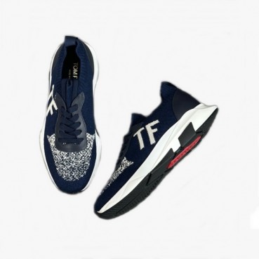 톰포드 남성 네이비 스니커즈 - Tom Ford Mens Navy Sneakers 