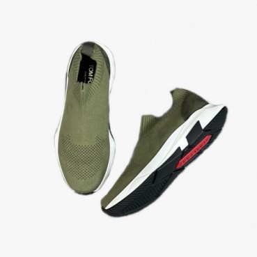 톰포드 남성 카키 스니커즈 - Tom Ford Mens Khaki Sneakers 