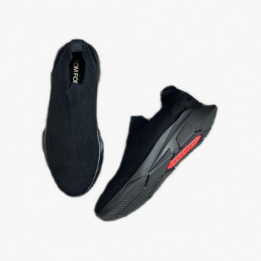 톰포드 남성 블랙 스니커즈 - Tom Ford Mens Black Sneakers 