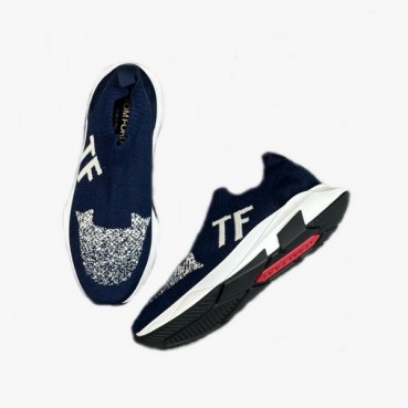 톰포드 남성 네이비 스니커즈 - Tom Ford Mens Navy Sneakers 