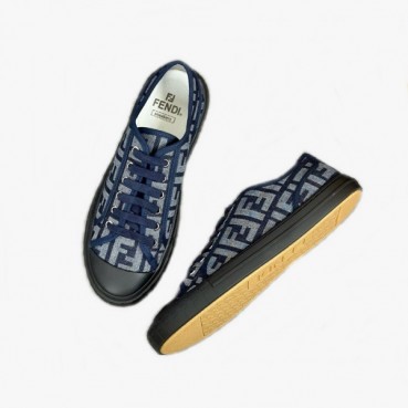 펜디 남/녀 네이비 스니커즈 - Fendi Unisex Navy Sneakers 
