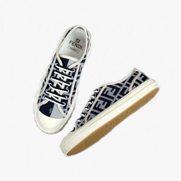 펜디 남/녀 네이비 스니커즈 - Fendi Unisex Navy Sneakers 