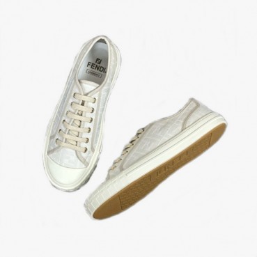 펜디 남/녀 화이트 스니커즈 - Fendi Unisex White Sneakers 