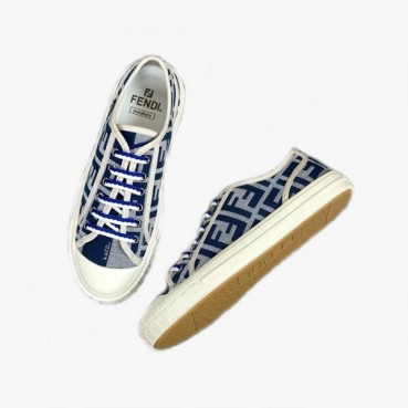 펜디 남/녀 네이비 스니커즈 - Fendi Unisex Navy Sneakers 