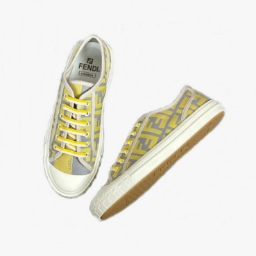 펜디 남/녀 옐로우 스니커즈 - Fendi Unisex Yellow Sneakers 