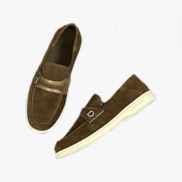 페라가모 남성 카키 스니커즈 - Ferragamo Mens Khaki Sneakers 