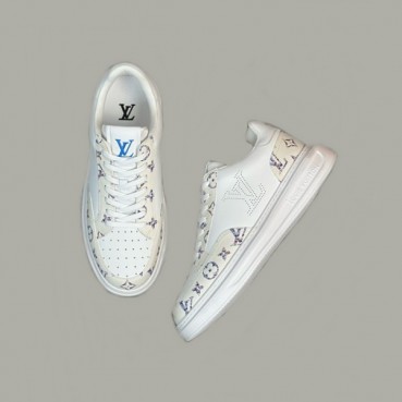 루이비통 남성 아이보리 스니커즈 - Louis vuitton Mens Ivory Sneakers 