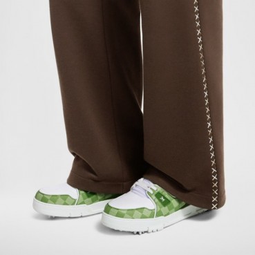루이비통 남성 그린 스니커즈 - Louis vuitton Mens Green Sneakers 