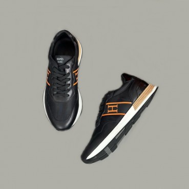 에르메스 남성 엔볼 블랙 스니커즈 - Hermes Mens Black Sneakers 