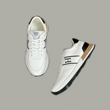 에르메스 남성 엔볼 화이트 스니커즈 - Hermes Mens White Sneakers 