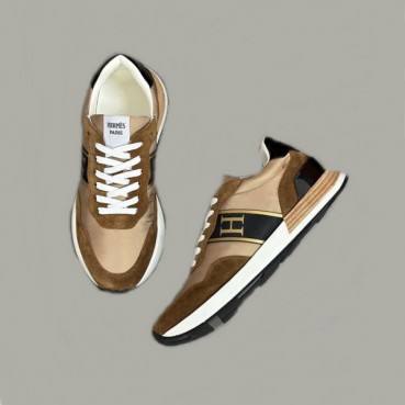 에르메스 남성 엔볼 카멜 스니커즈 - Hermes Mens Camel Sneakers 