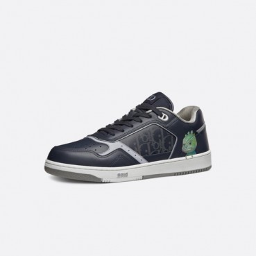 디올 남/녀 블랙 로우탑 스니커즈 - Dior Unisex Black Sneakers 