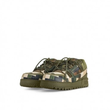 루이비통 남성 그린 스니커즈 - Louis vuitton Mens Green Sneakers 