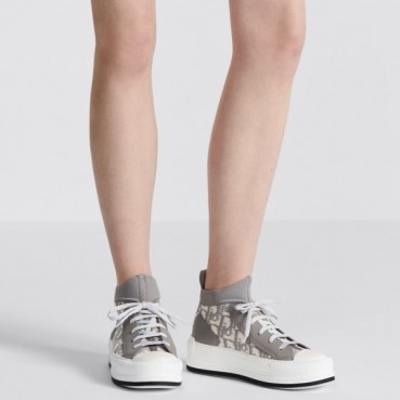 디올 여성 그레이 하이탑 스니커즈 - Dior Womens Gray Sneakers 