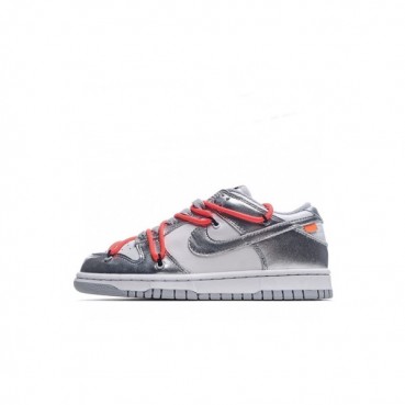 나이키 x 오프화이트 남/녀 실버 스니커즈 - Nike SB Dunk x Off