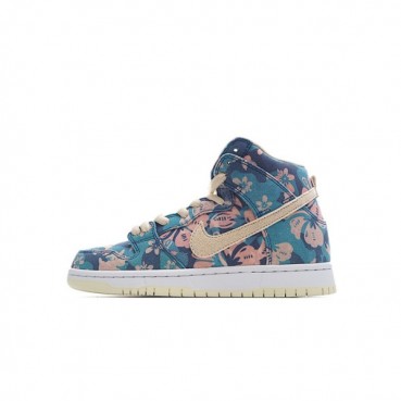 나이키 남/녀 블루 하이탑 스니커즈 - Nike SB Dunk High Unisex Sneakers 