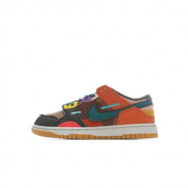나이키 남/녀 오렌지 스니커즈 - Nike Dunk Scrap Unisex Sneakers 