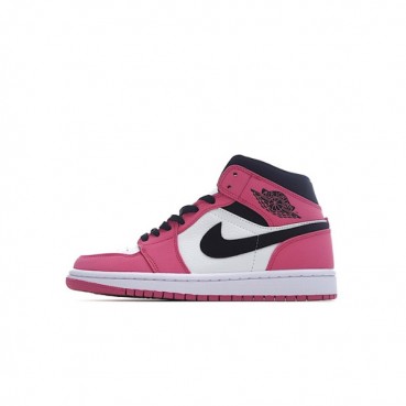 나이키 남/녀 핑크 하이탑 스니커즈 - Nike Air Jordan 1 Mid Unisex Sneakers 