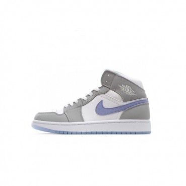 나이키 남/녀 그레이 하이탑 스니커즈 - Nike Air Jordan 1 Mid Unisex Sneakers 