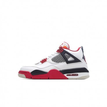 나이키 남/녀 화이트 하이탑 스니커즈 - Nike Air Jordan 4 Retro Unisex Sneakers 