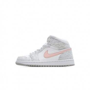 나이키 남/녀 그레이 하이탑 스니커즈 - Nike Air Jordan 1 Mid Unisex Sneakers 