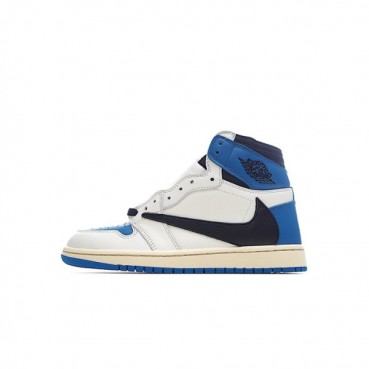 나이키 남/녀 블루 하이탑 스니커즈 - Nike Air Jordan 1 Unisex Sneakers 