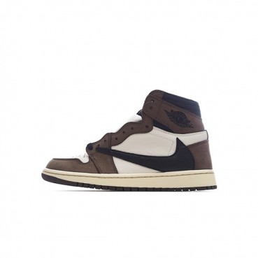 나이키 남/녀 브라운 하이탑 스니커즈 - Nike Jordan 1 Unisex Sneakers 