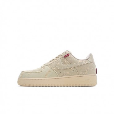 나이키 남/녀 베이지 스니커즈 - Nike Air Force 1 Unisex Sneakers 