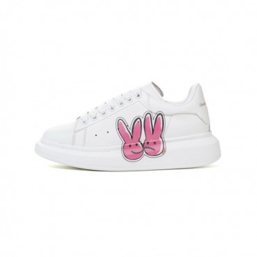 알렉산더 맥퀸 남/녀 화이트 스니커즈 - Alexander McQueen Unisex White Sneakers 