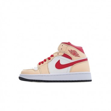 나이키 남/녀 레드 하이탑 스니커즈 - Nike Jordan 1 Unisex Sneakers 