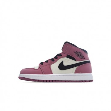 나이키 남/녀 버건디 하이탑 스니커즈 - Nike Jordan 1 Unisex Sneakers 