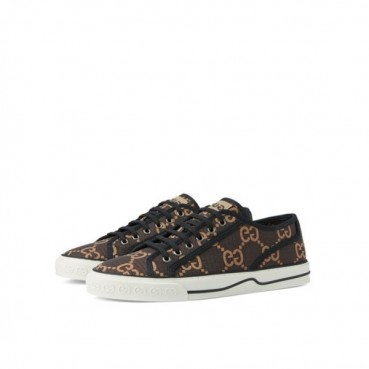 구찌 남/녀 브라운 테니스 스니커즈 - Gucci Unisex Tennis Sneakers 