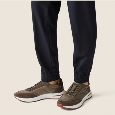 로로피아나 남성 카키 스니커즈 - Loro Piana Mens Khaki Sneakers 