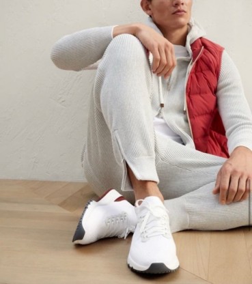 브루넬로쿠치넬리 남성 화이트 스니커즈 - Brunello Cucinelli Mens White Sneakers 