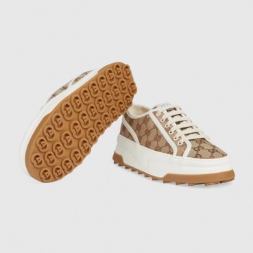 구찌 남/녀 베이지 스니커즈 - Gucci Unisex Beige Sneakers 