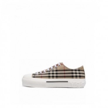 버버리 남/녀 베이지 스니커즈 - Burberry Unisex Beige Sneakers 