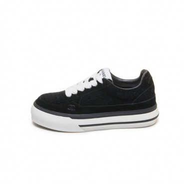 샤넬 여성 카프스킨 블랙 스니커즈 - Chanel Womens Black Sneakers 
