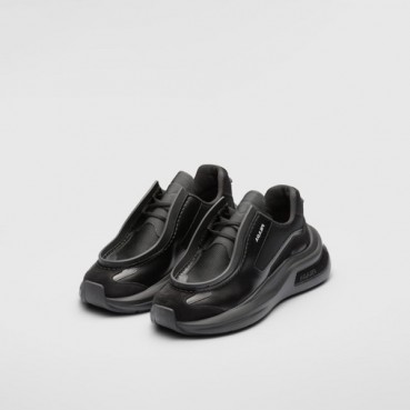 프라다 남성 블랙 스니커즈 - Prada Mens Black Sneakers 