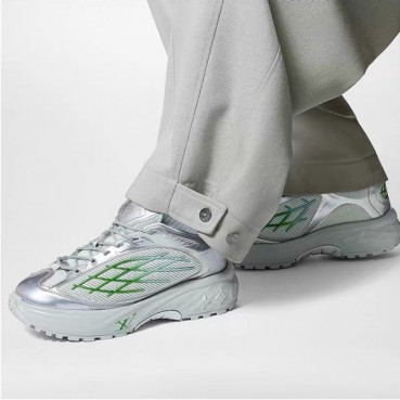 루이비통 남성 그린 스니커즈 - Louis vuitton Mens Green Sneakers 