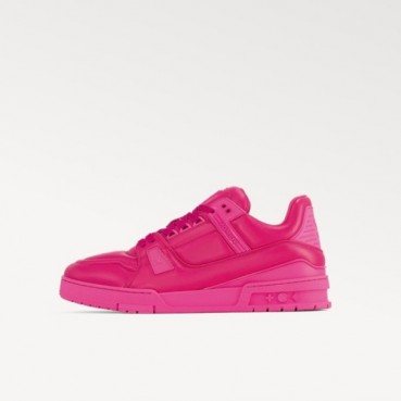 루이비통 남성 핑크 스니커즈 - Louis vuitton Mens Pink Sneakers 